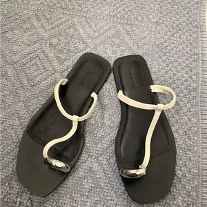Madewell White Toe Loop Sandal